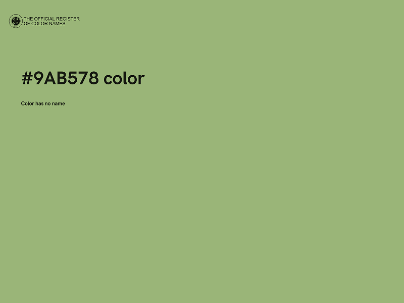 #9AB578 color image