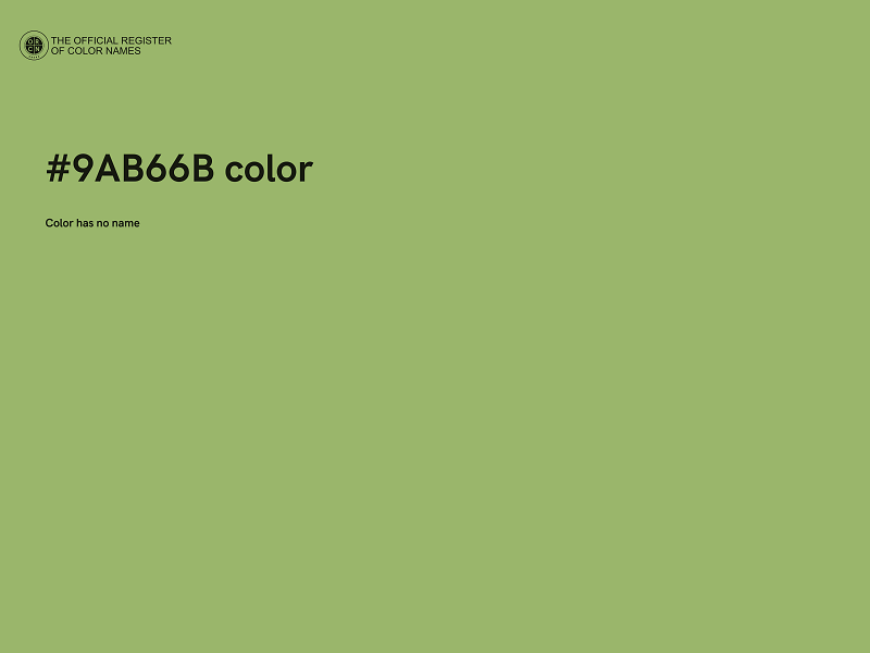 #9AB66B color image