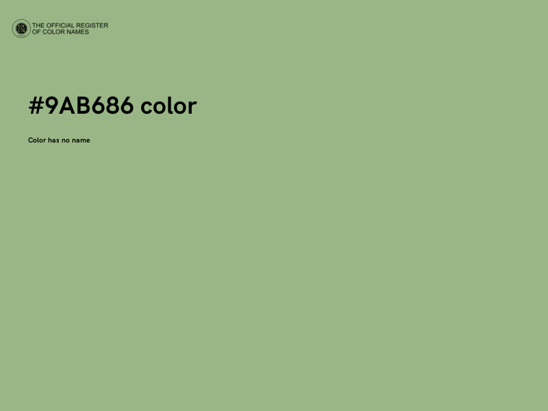 #9AB686 color image