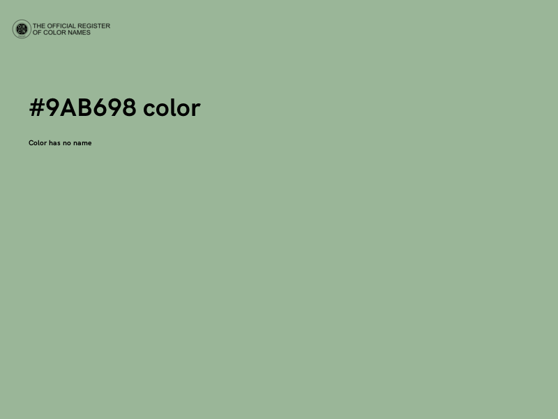 #9AB698 color image