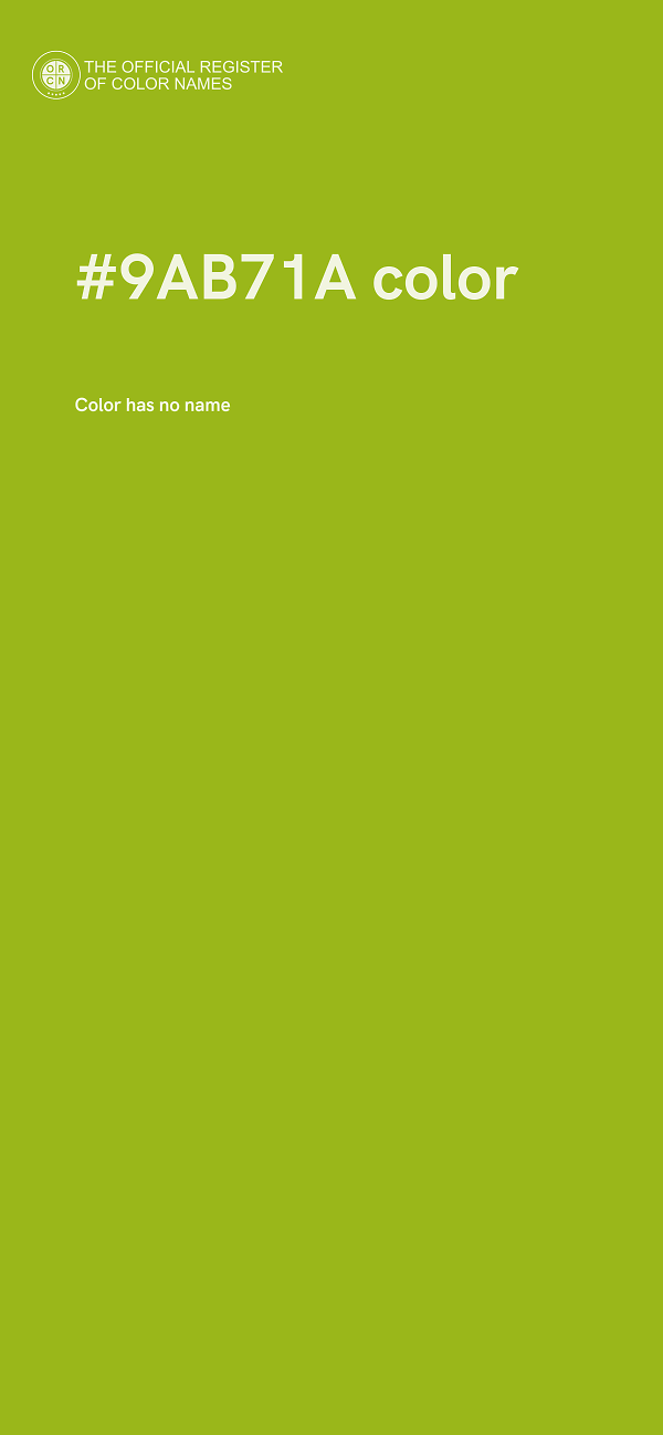 #9AB71A color image