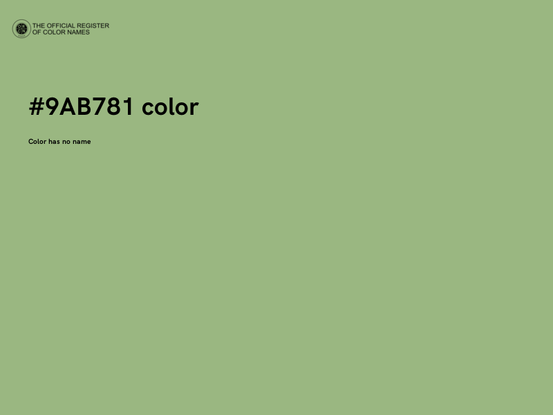#9AB781 color image
