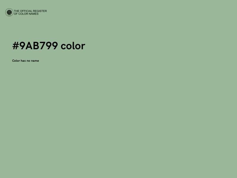 #9AB799 color image