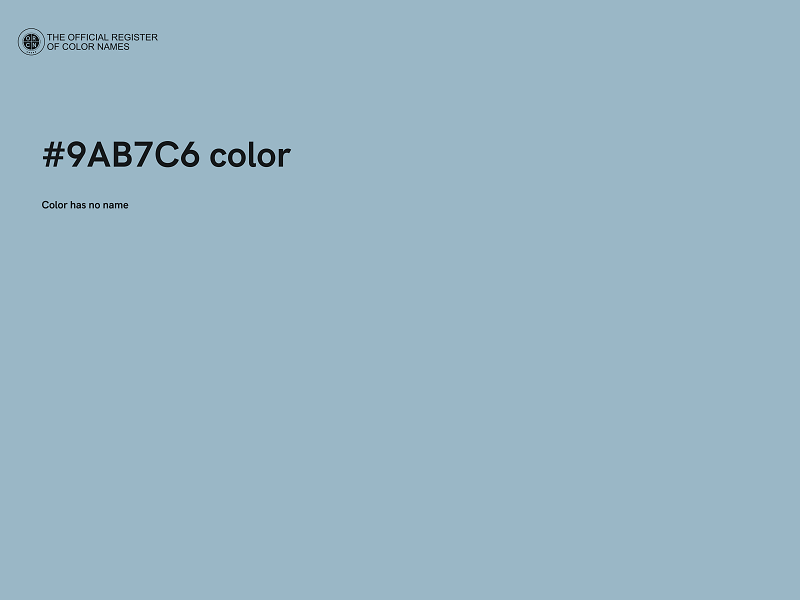 #9AB7C6 color image