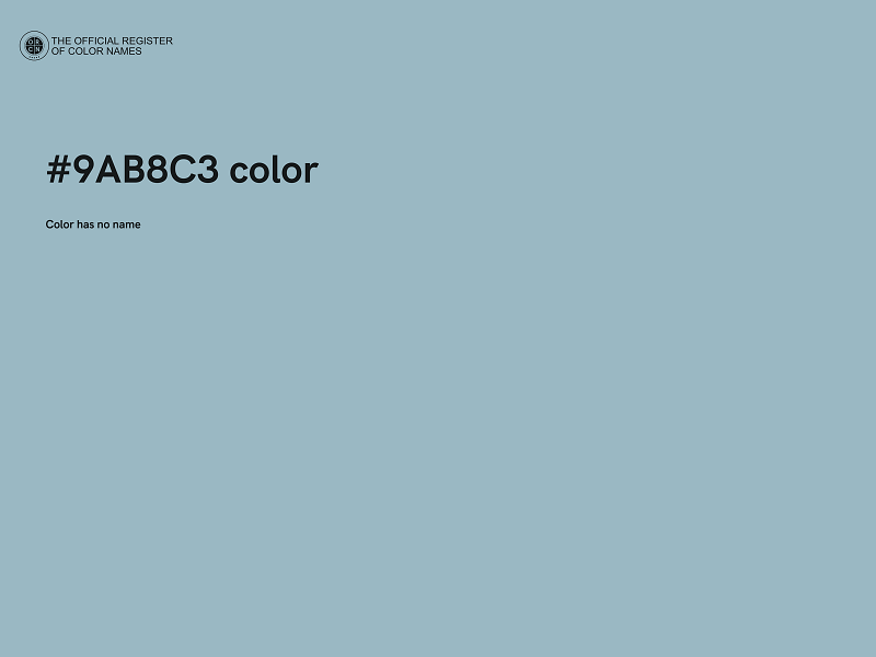 #9AB8C3 color image