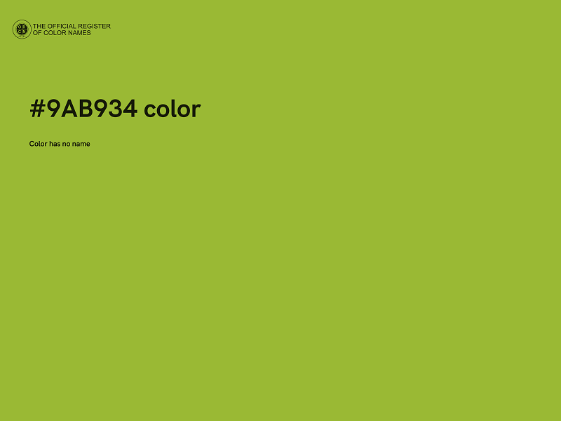 #9AB934 color image