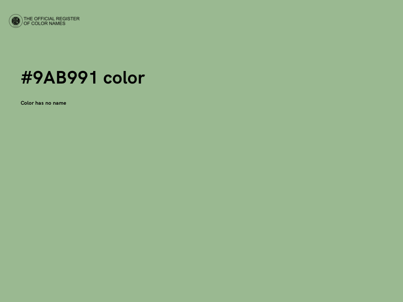 #9AB991 color image