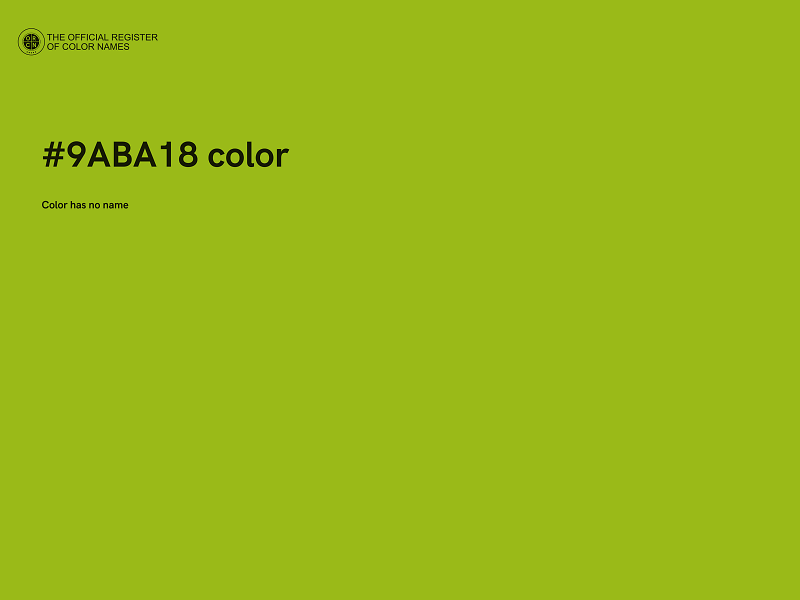 #9ABA18 color image