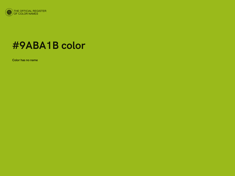 #9ABA1B color image