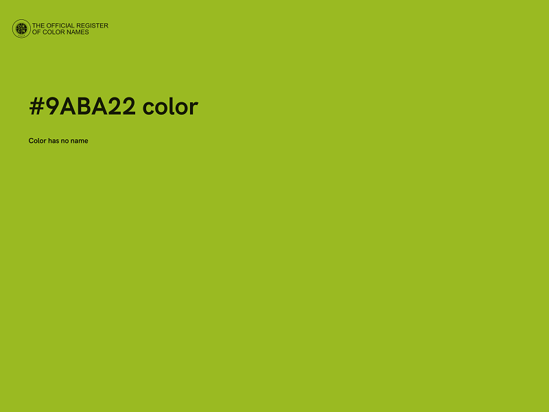 #9ABA22 color image