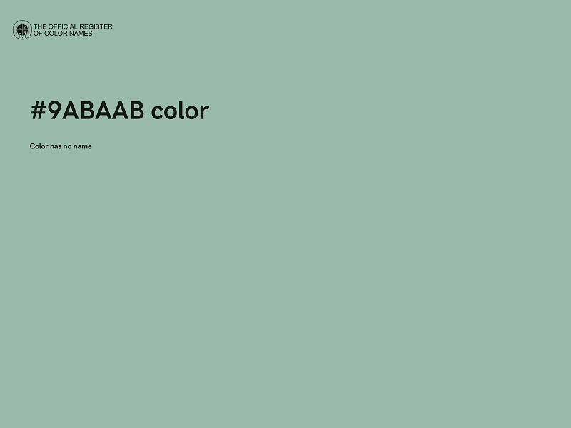 #9ABAAB color image