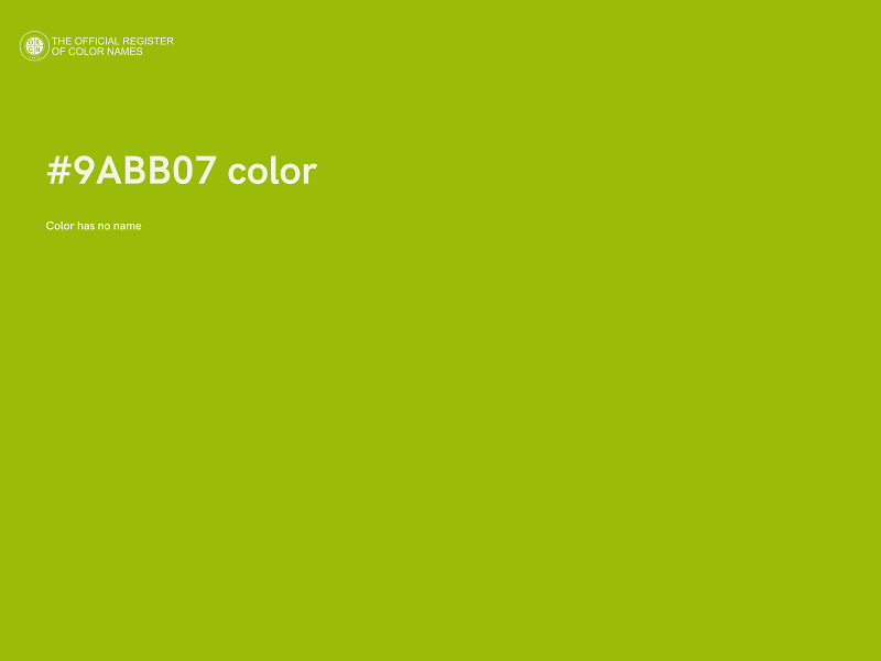 #9ABB07 color image