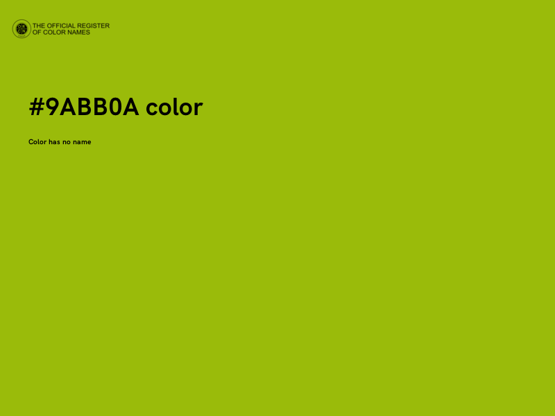 #9ABB0A color image