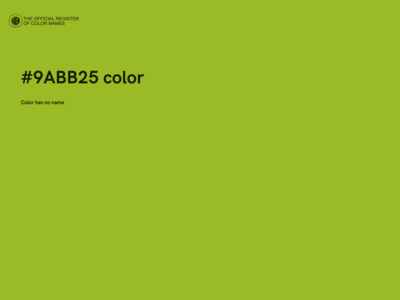 #9ABB25 color image