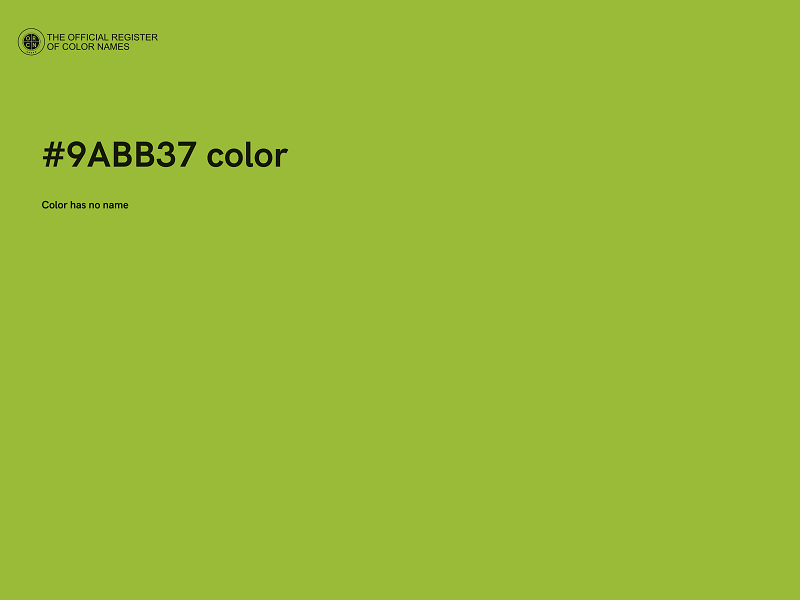 #9ABB37 color image