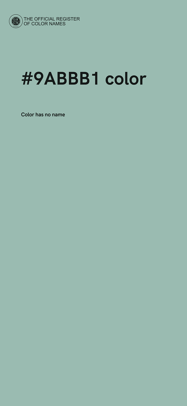#9ABBB1 color image