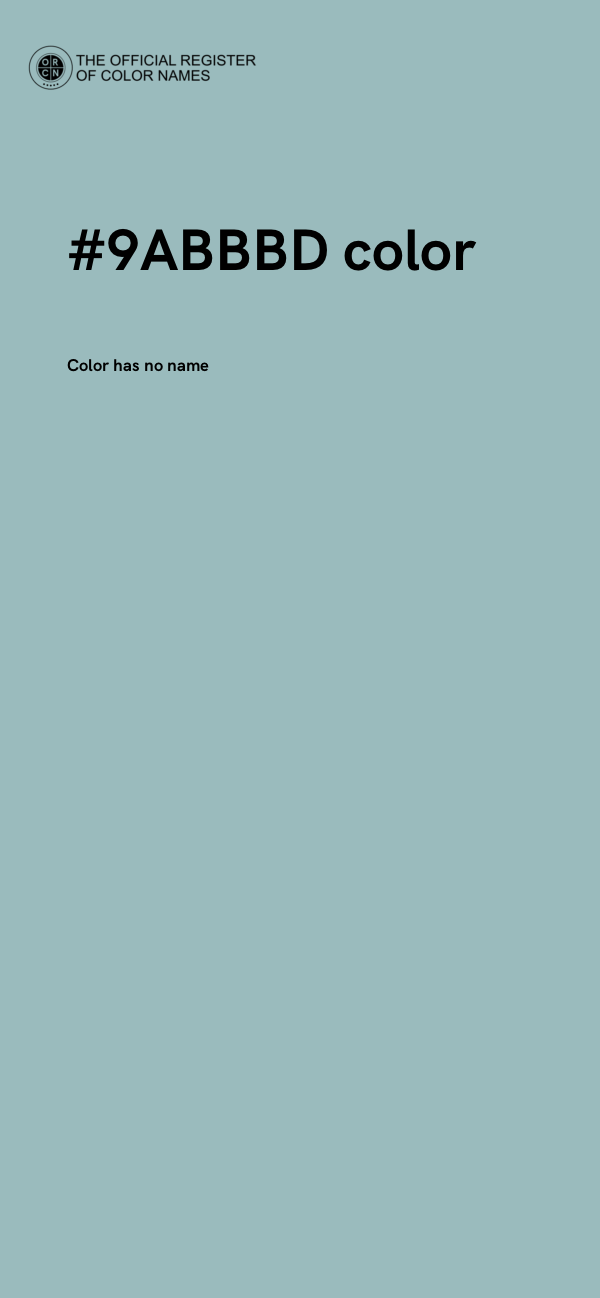 #9ABBBD color image