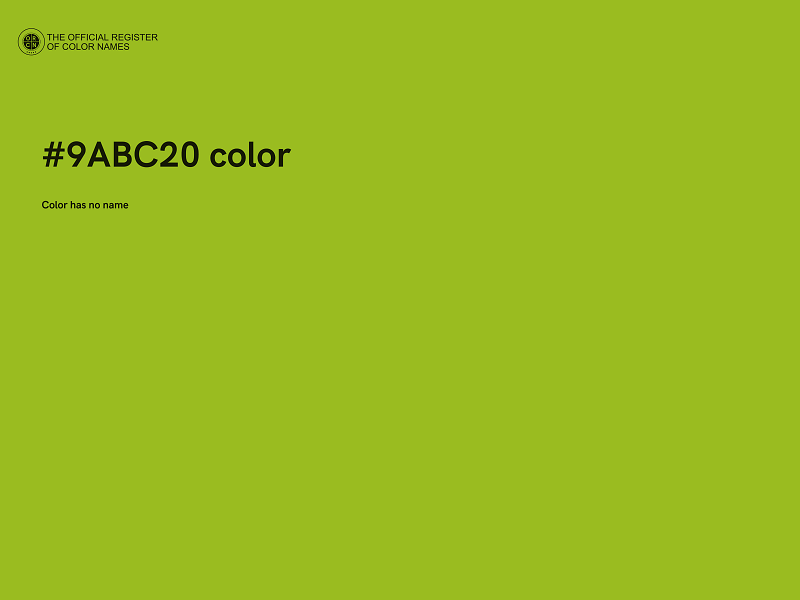 #9ABC20 color image