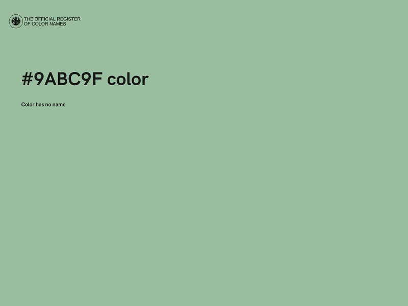 #9ABC9F color image