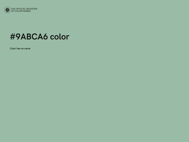 #9ABCA6 color image