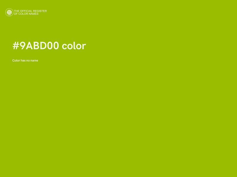 #9ABD00 color image