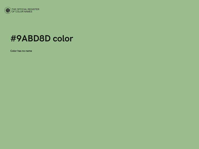 #9ABD8D color image