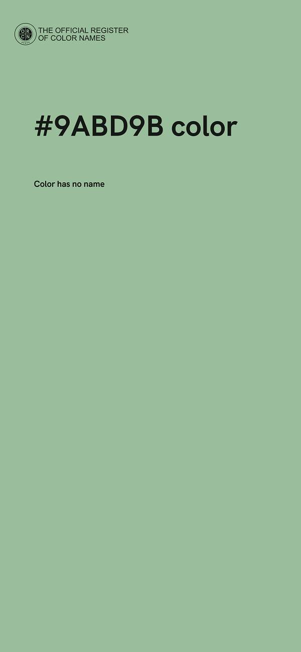 #9ABD9B color image
