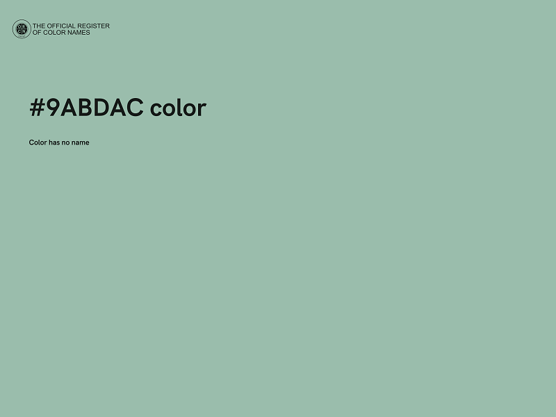 #9ABDAC color image