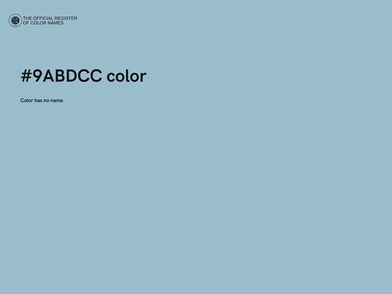 #9ABDCC color image