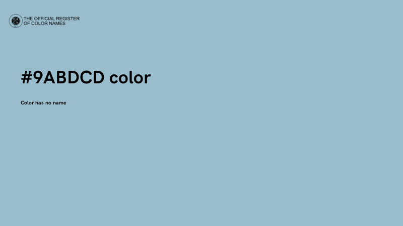 #9ABDCD color image
