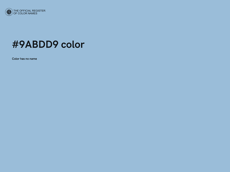 #9ABDD9 color image