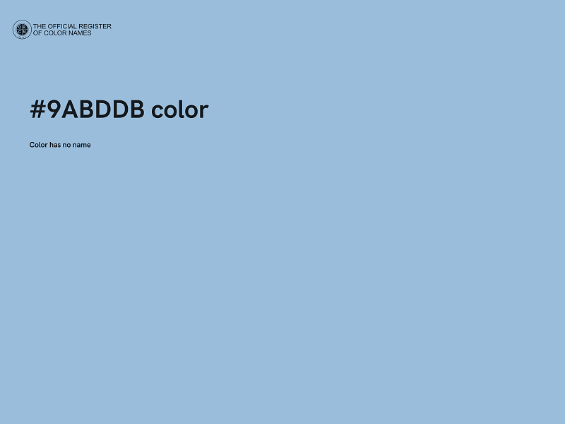 #9ABDDB color image