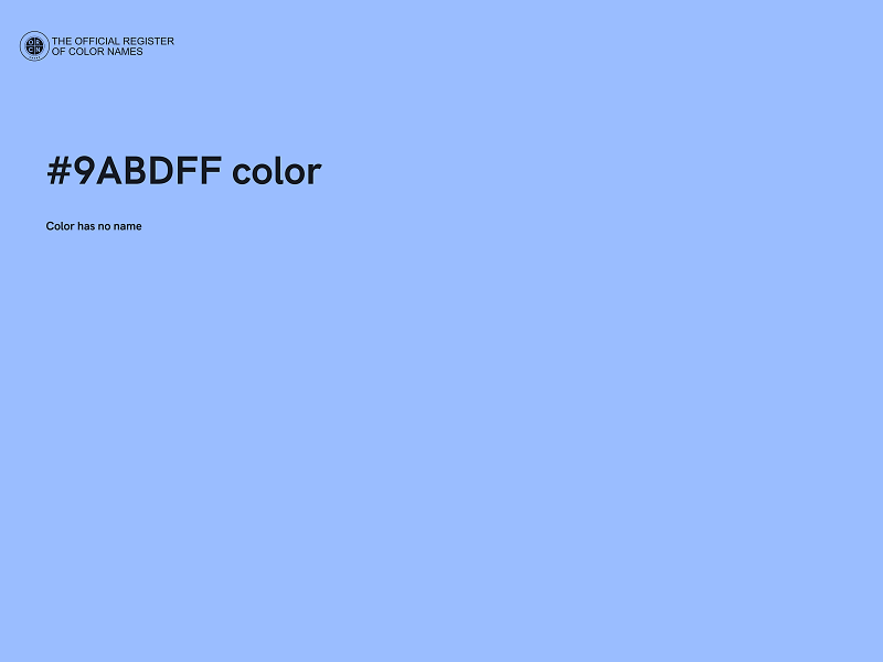 #9ABDFF color image