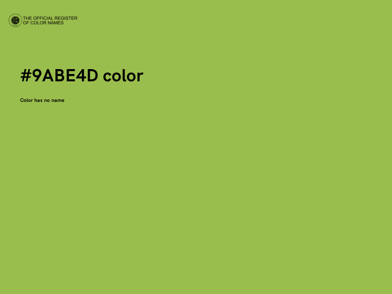 #9ABE4D color image