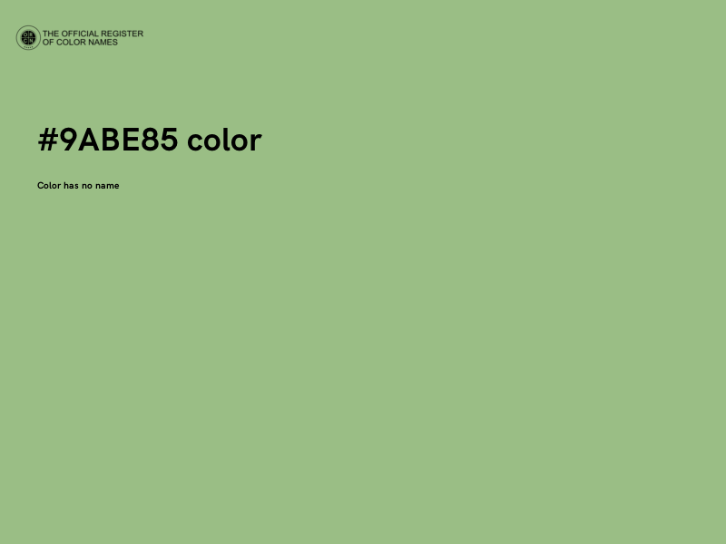 #9ABE85 color image
