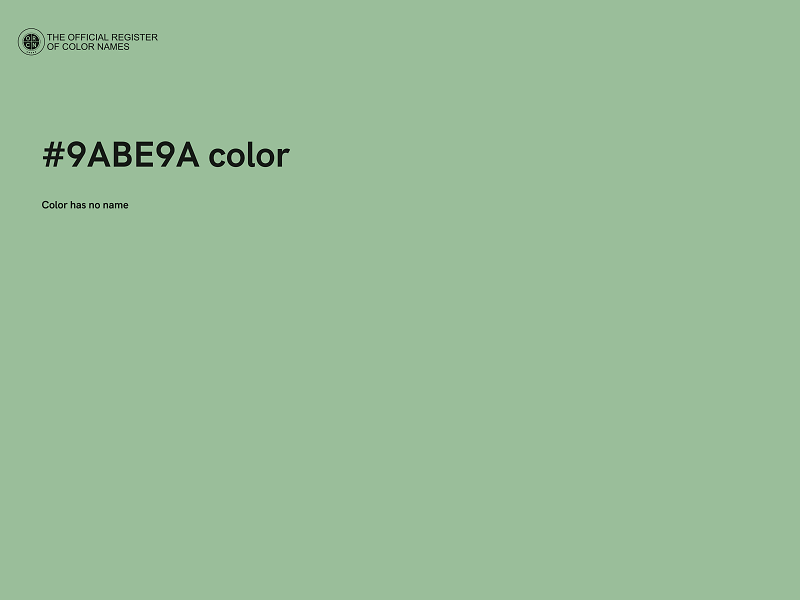 #9ABE9A color image