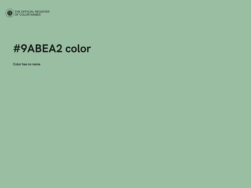 #9ABEA2 color image