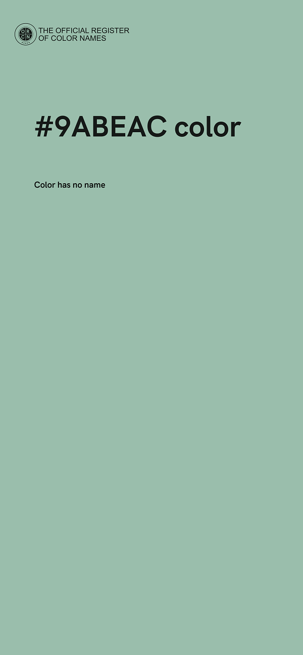 #9ABEAC color image