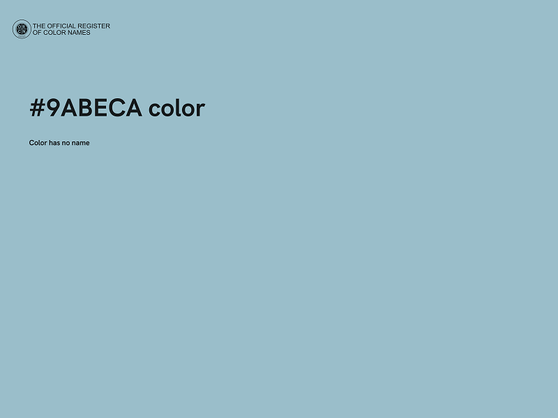 #9ABECA color image