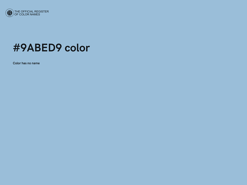 #9ABED9 color image