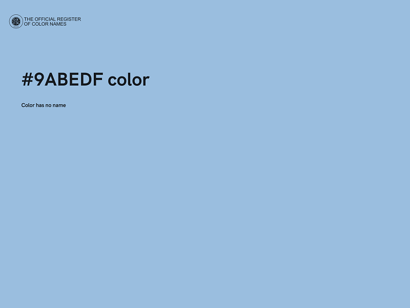 #9ABEDF color image