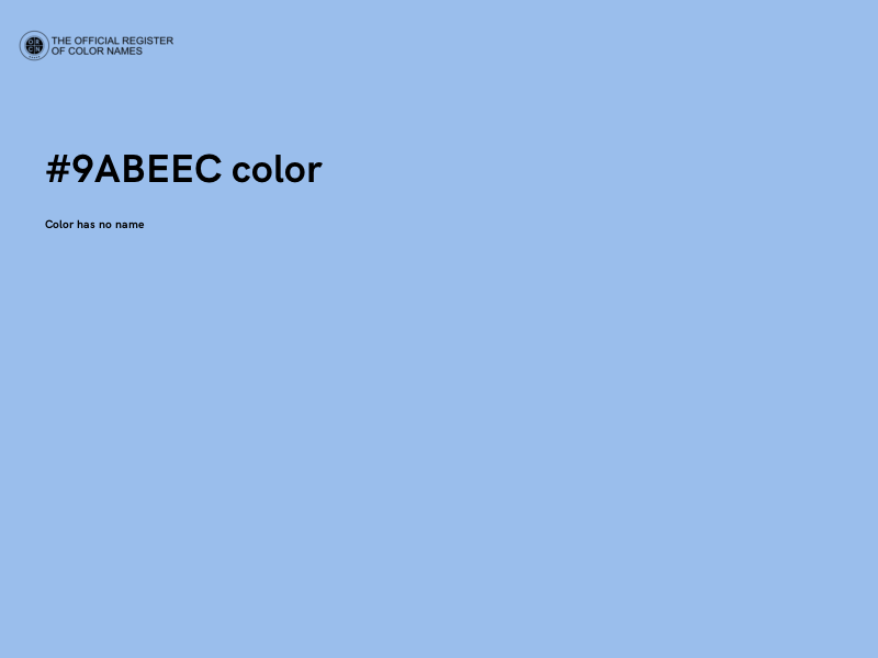 #9ABEEC color image