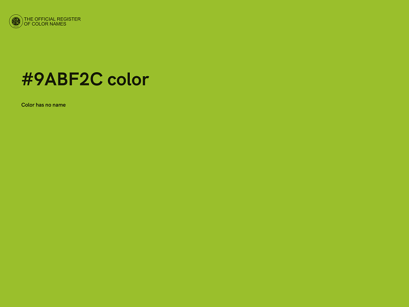 #9ABF2C color image