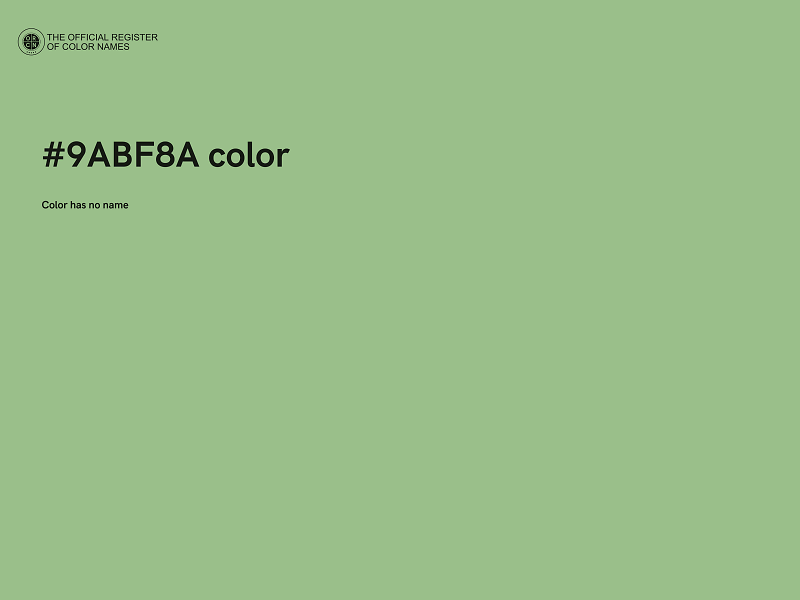 #9ABF8A color image