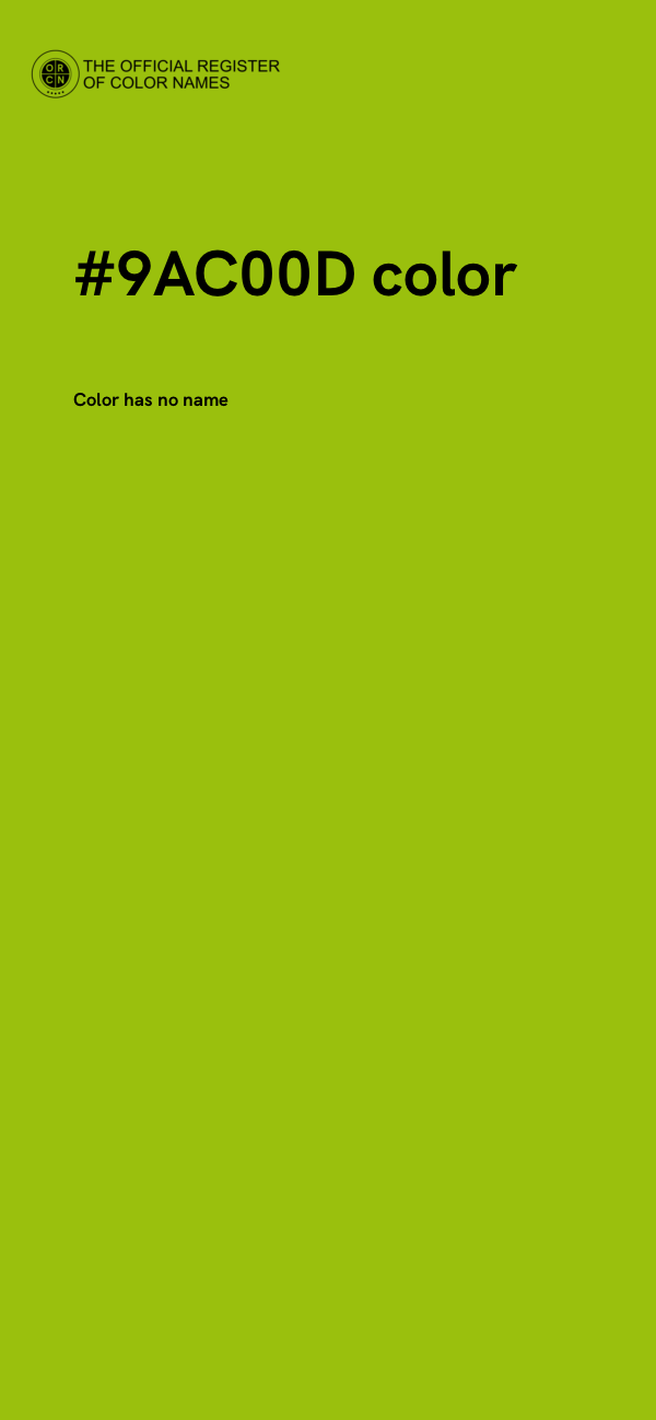 #9AC00D color image