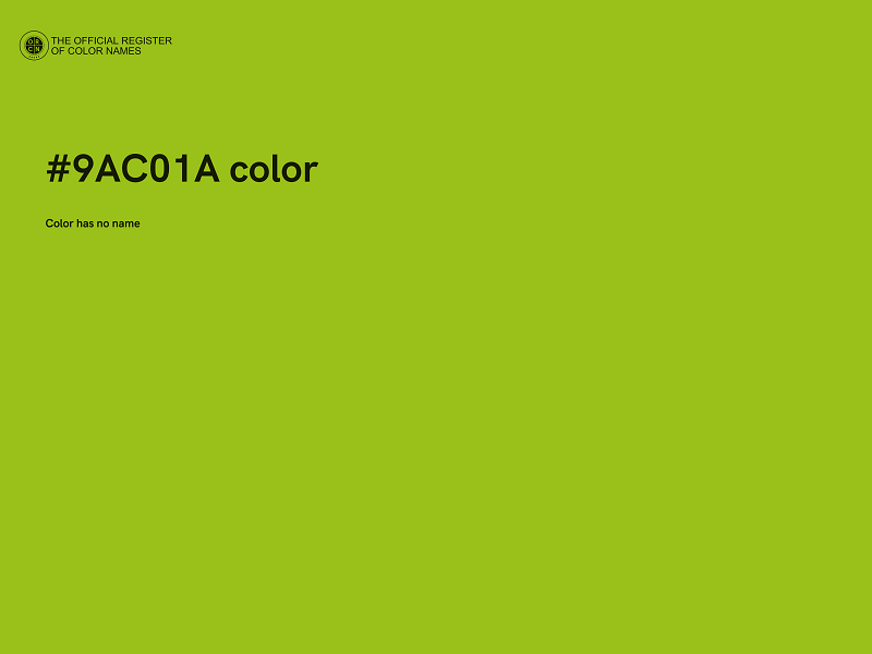 #9AC01A color image