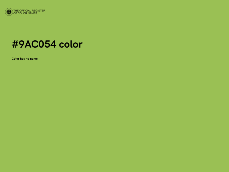 #9AC054 color image