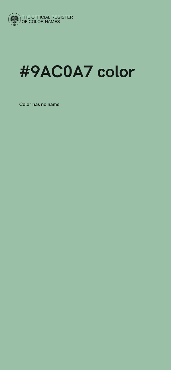 #9AC0A7 color image