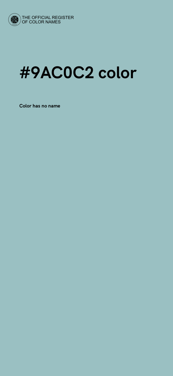 #9AC0C2 color image