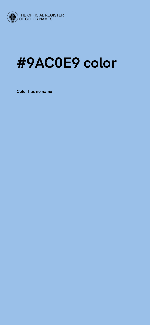 #9AC0E9 color image